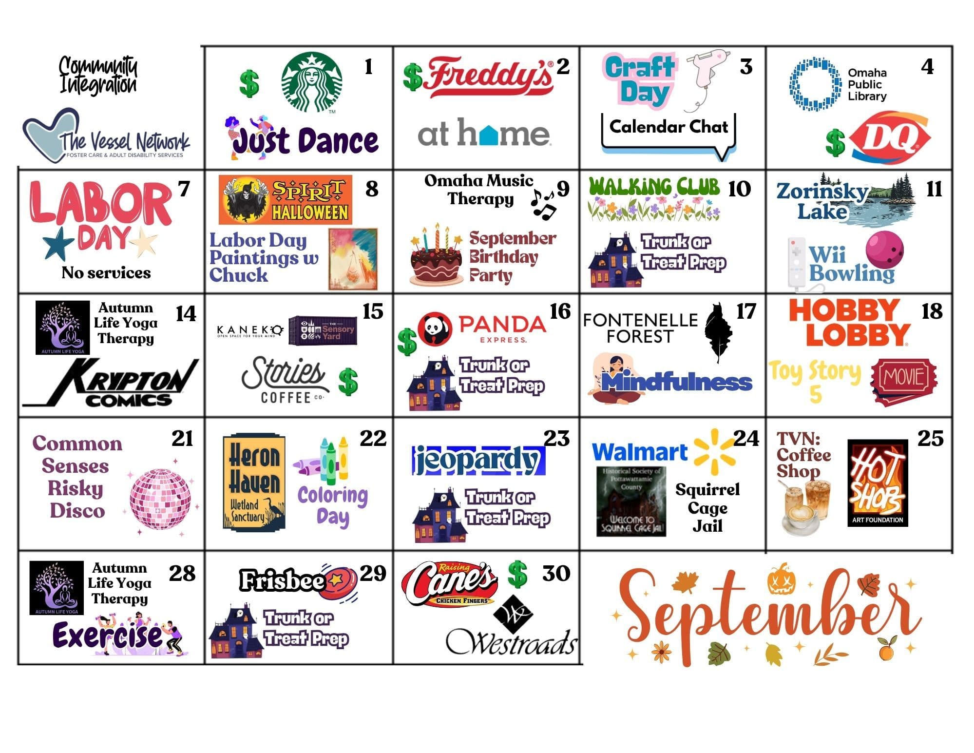 Events Calendary - September
