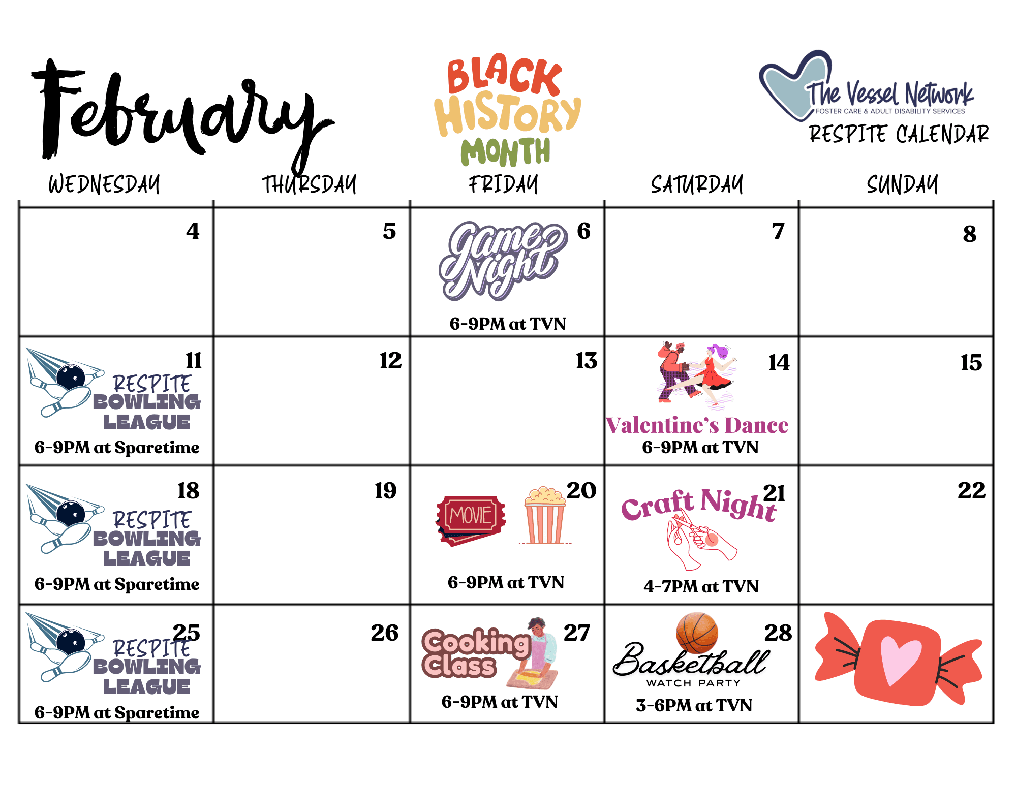 Events Calendary - February
