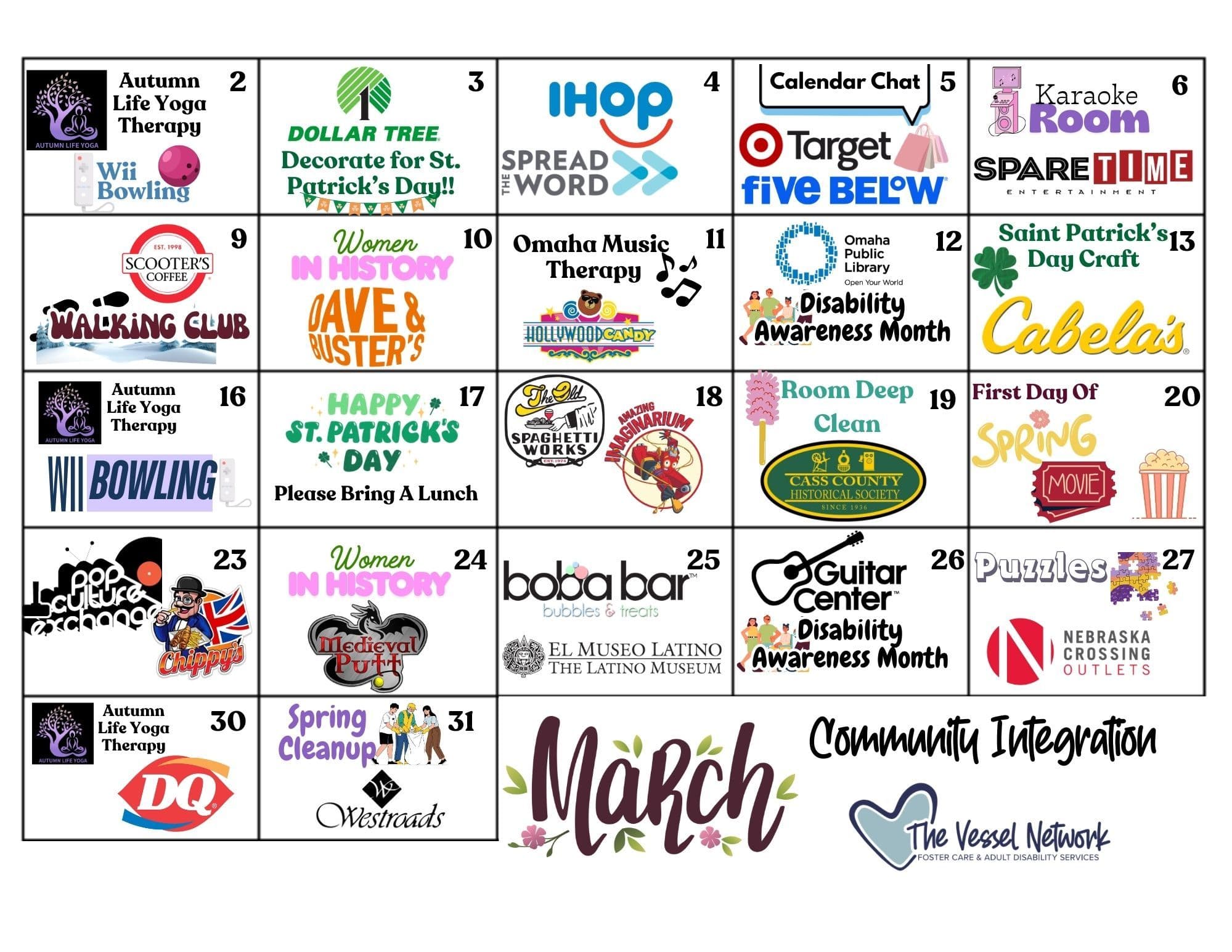 Events Calendary - February