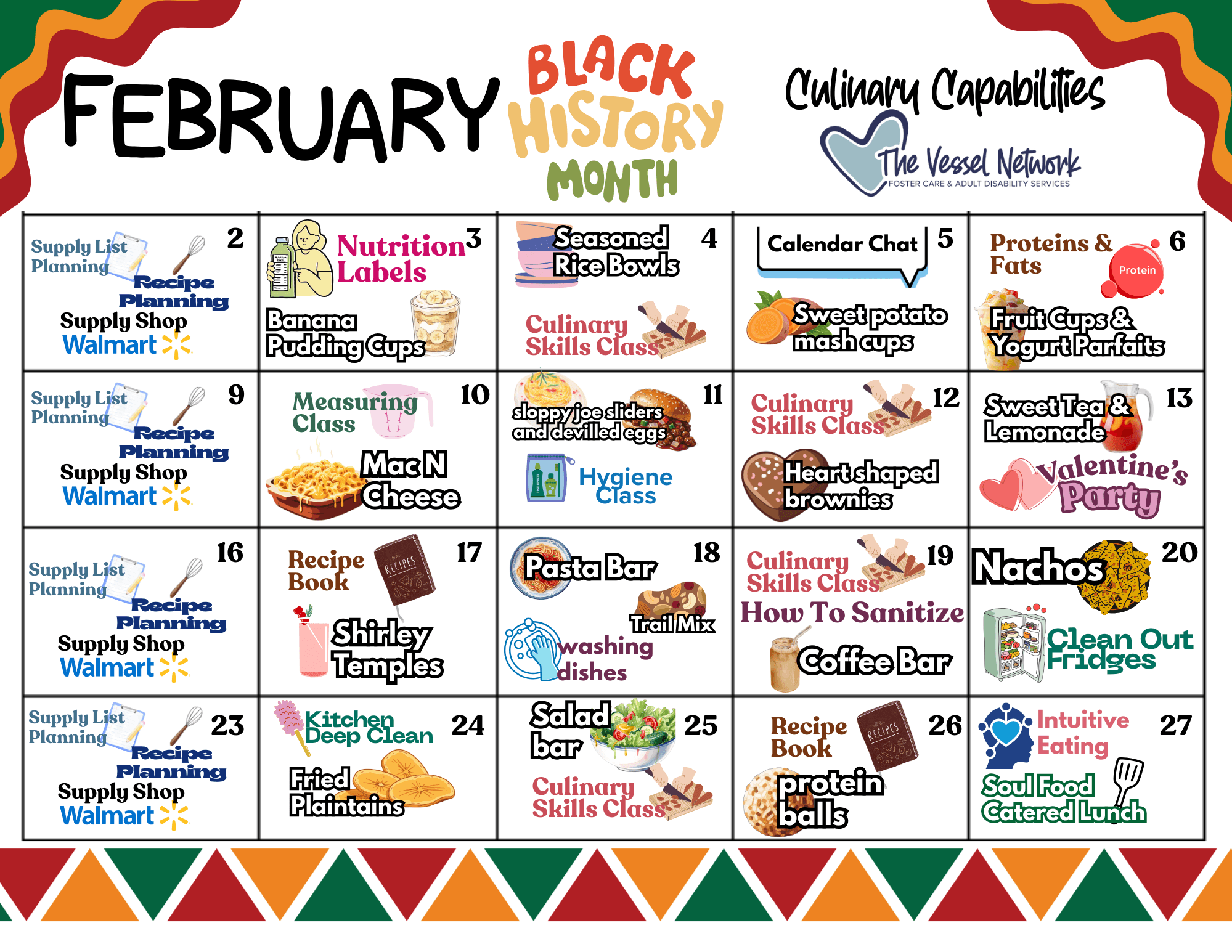 Events Calendar - February