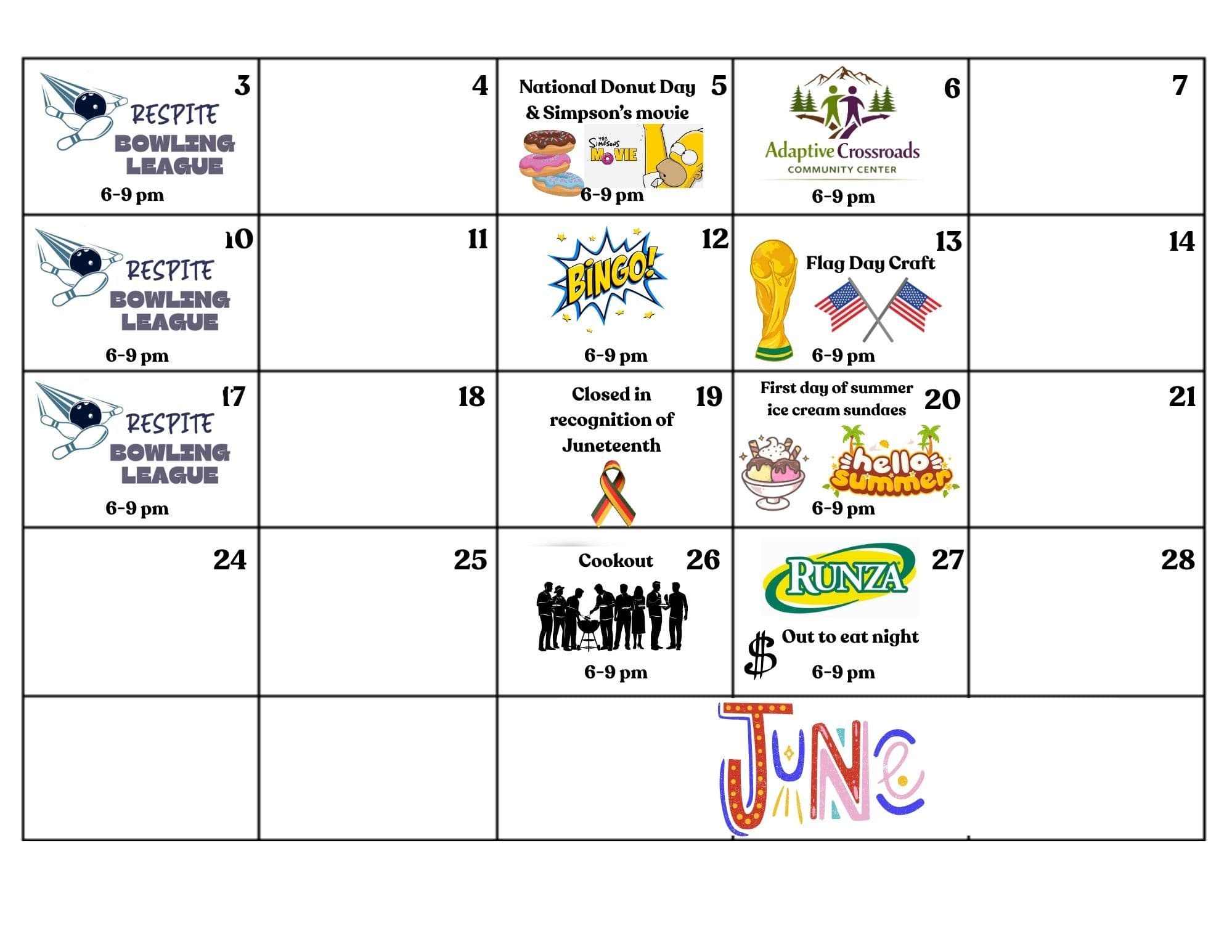 Events Calendary - June