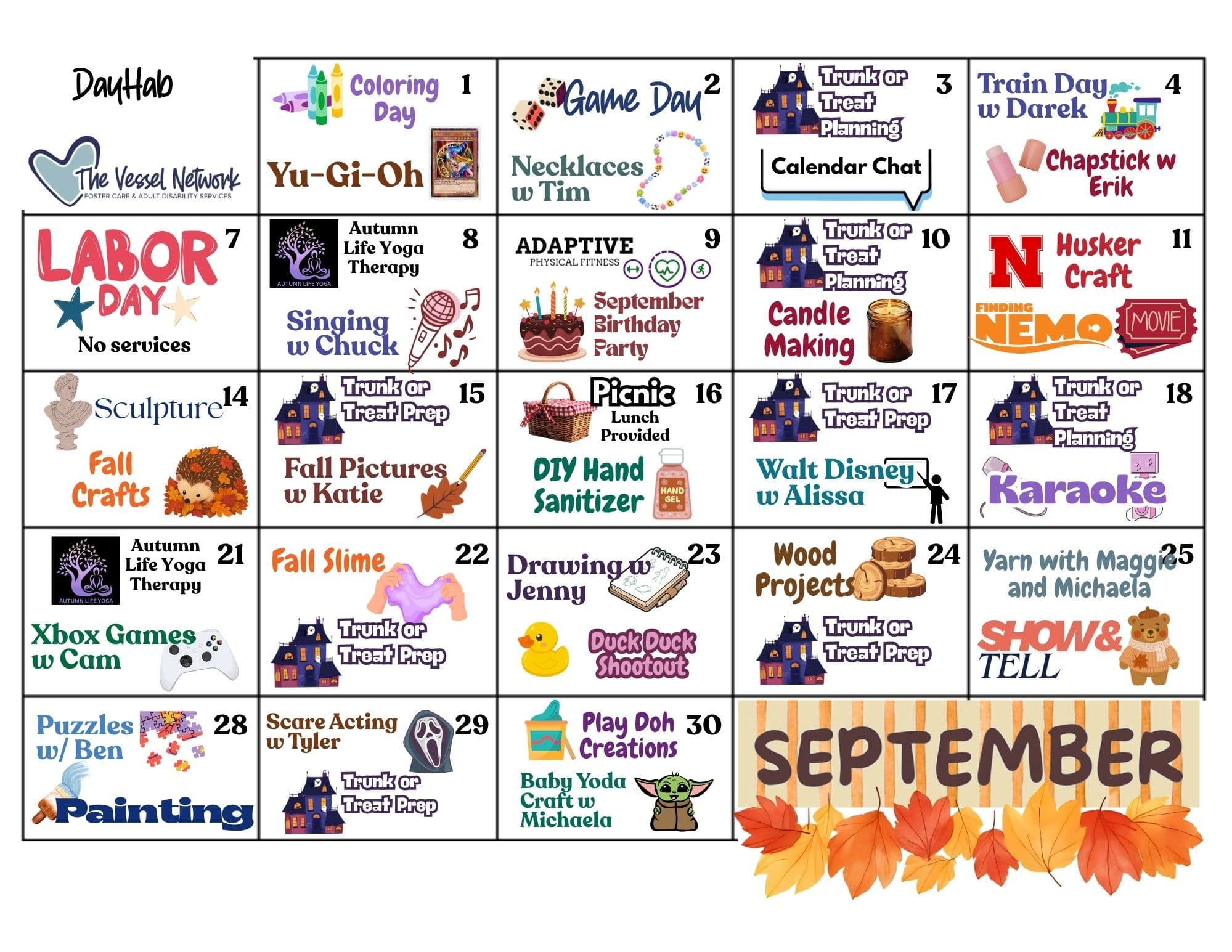 Events Calendar - September