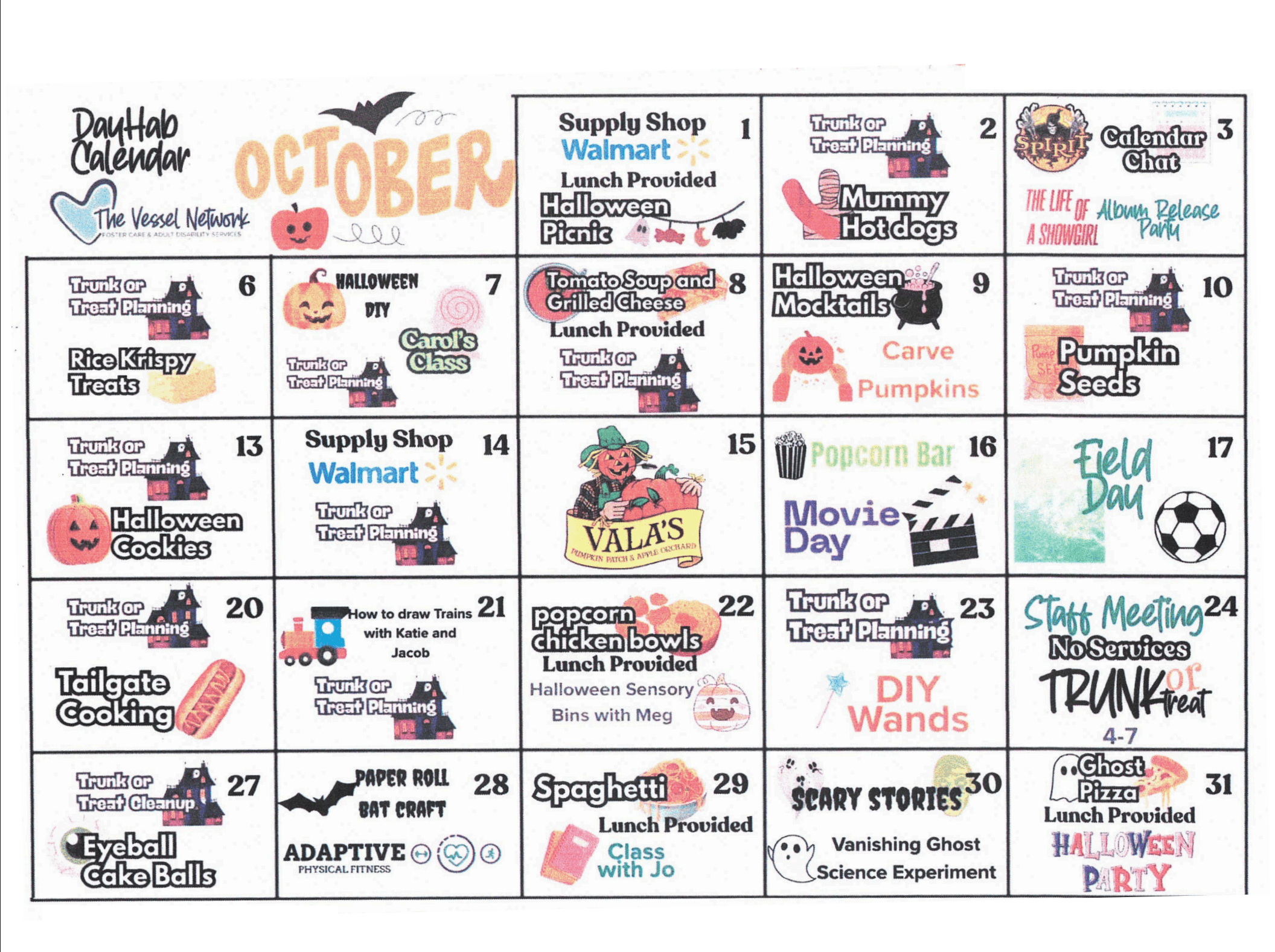 Events Calendary - October